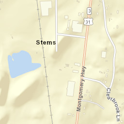 Stems Alabama Street Map