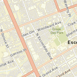 Escondido California Street Map