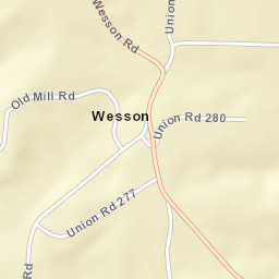 Wesson Arkansas Street Map