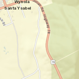 Santa Ysabel California Street Map