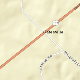 Catesville Arkansas Street Map