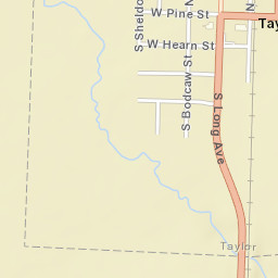 Taylor Arkansas Street Map