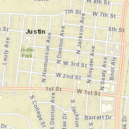 207 West 1st Street, Justin, TX 76247 Street Map
