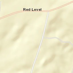 Red Level Alabama Street Map