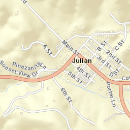 Julian California Street Map