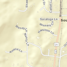 South Calera Alabama Street Map