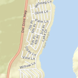 Del Dios California Street Map