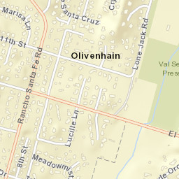 Olivenhain California Street Map