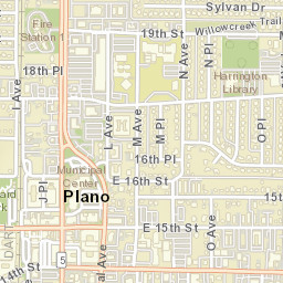 1101-1125 East 15th Street, Plano, TX Street Map