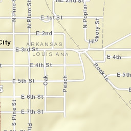 Junction City Arkansas Street Map