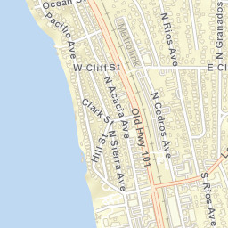 Solana Beach California Street Map
