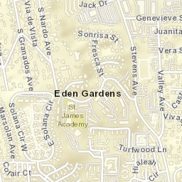 Eden Gardens California Street Map