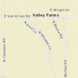 Valley Farms Arizona Street Map