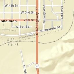 Winkelman Arizona Street Map