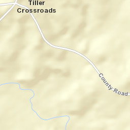 Tiller Crossroads Alabama Street Map