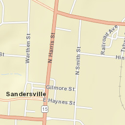 109-199 W Haynes St, Sandersville, GA Street Map