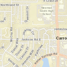 Carrollton, Texas Street Map