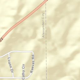 Reeves Alabama Street Map