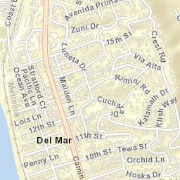 Del Mar California Street Map