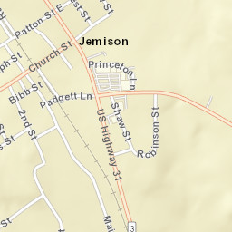 Jemison Alabama Street Map