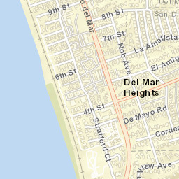 Del Mar Heights California Street Map
