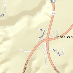 Three Way Arizona Street Map