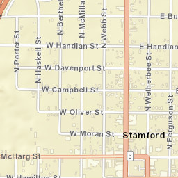 100-198 West McHarg Street, Stamford, TX  Street Map