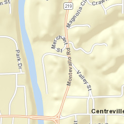 Centreville Alabama Street Map