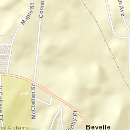 Bevelle Alabama Street Map