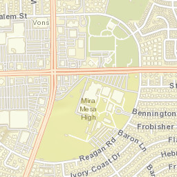 Mira Mesa California Street Map