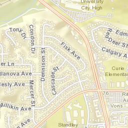 University City California Street Map