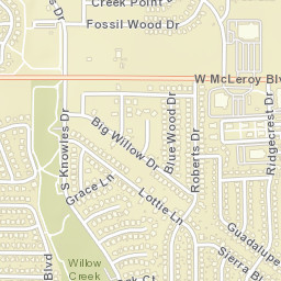 1007-1023 West McLeroy Boulevard, Saginaw Street Map