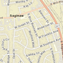 153-173 East McLeroy Boulevard, Saginaw Street Map