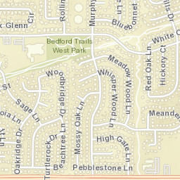 3141 Whisperwood Lane, Bedford, TX 76021 Street Map