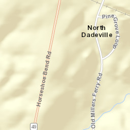 North Dadeville Alabama Street Map