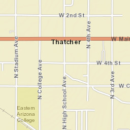 Thatcher Arizona Street Map