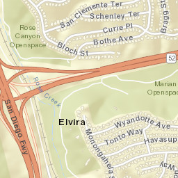 Elvira California Street Map