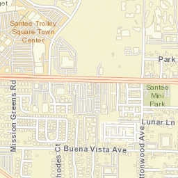 Santee California Street Map