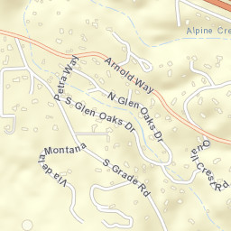 Glen Oaks California Street Map