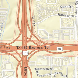 4956-5184 W Airport Fwy, Irving, TX Street Map