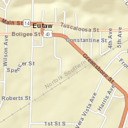 Eutaw Alabama Street Map