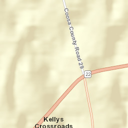 Kellys Crossroads Alabama Street Map