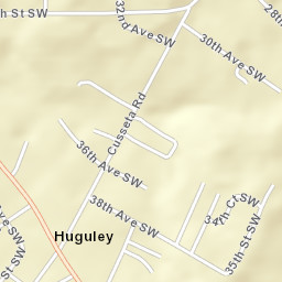 Huguley Alabama Street Map
