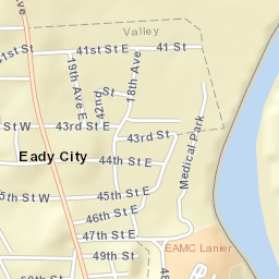 Eady City Alabama Street Map