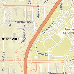 1602 Montpelier Ave, Mercer University, Macon, GA Street Map