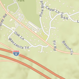 Pine Valley California Street Map