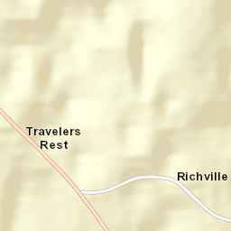 Travelers Rest Alabama Street Map