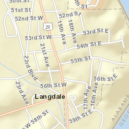 Langdale Alabama Street Map