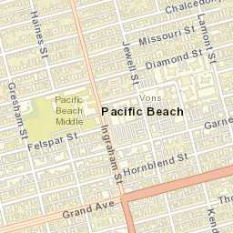 Pacific Beach California Street Map