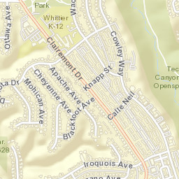 Clairemont California Street Map